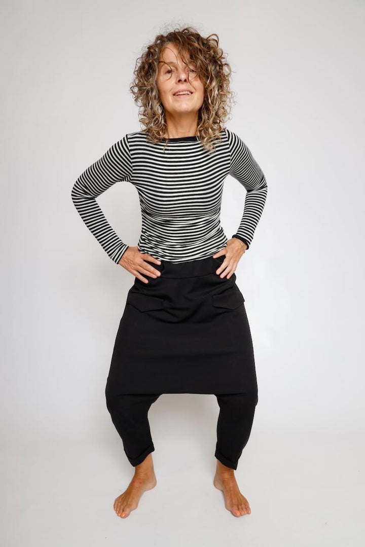 PANTALON NEGRO TIRO CAIDO ORIME