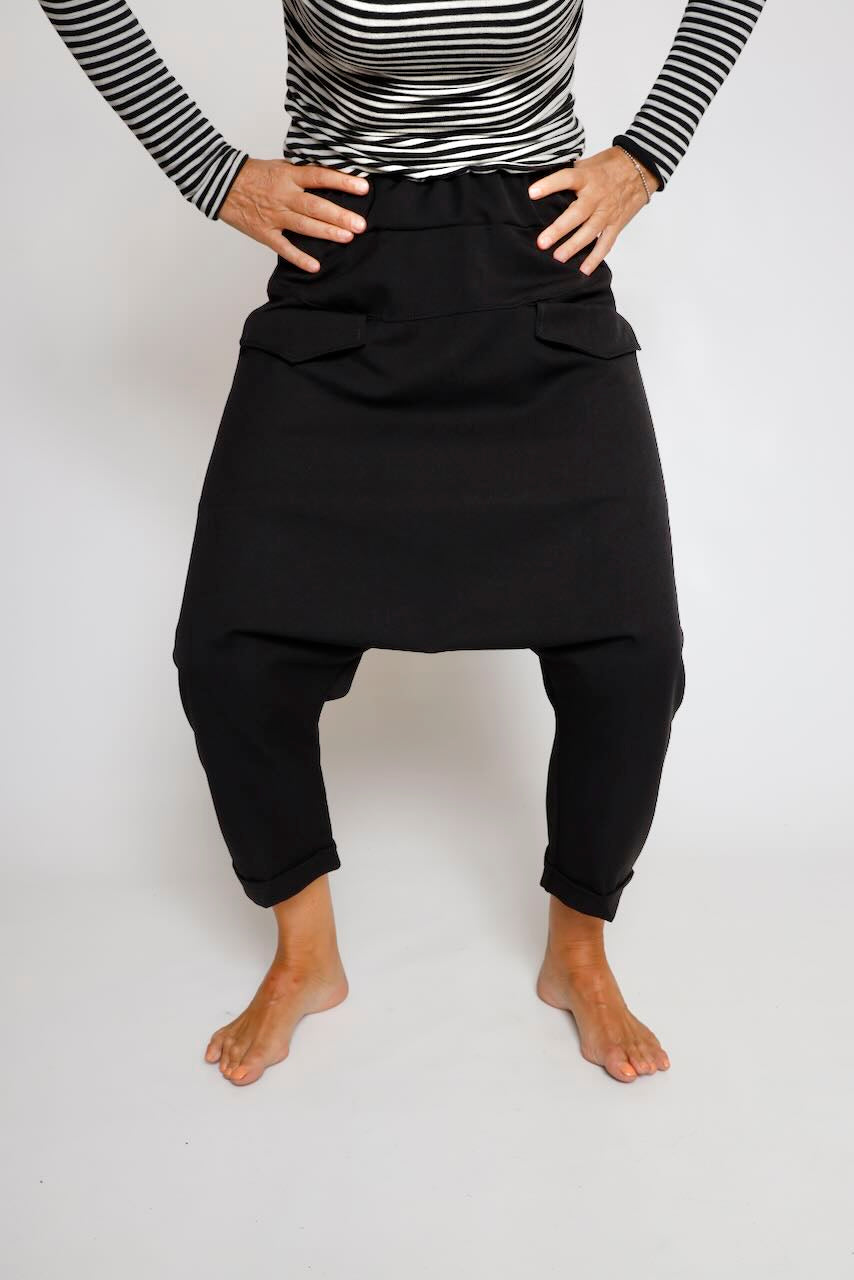 PANTALON NEGRO TIRO CAIDO ORIME