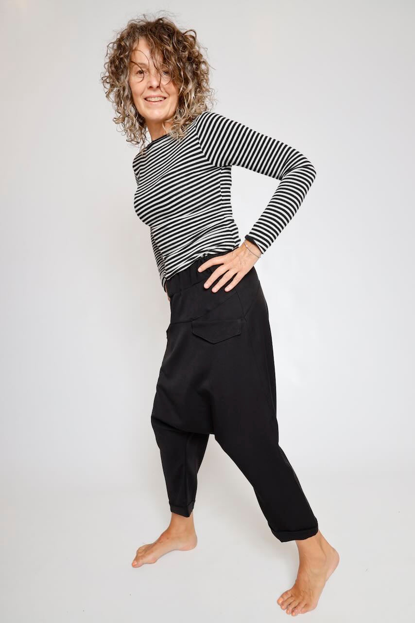 PANTALON NEGRO TIRO CAIDO ORIME