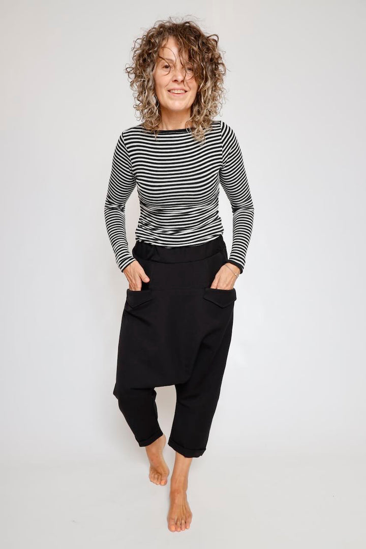 PANTALON NEGRO TIRO CAIDO ORIME