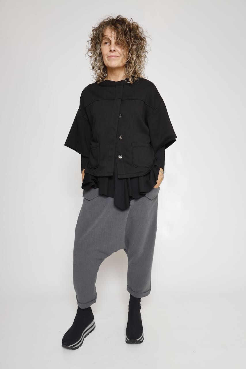 PANTALON GRIS TIRO CAIDO ORIME