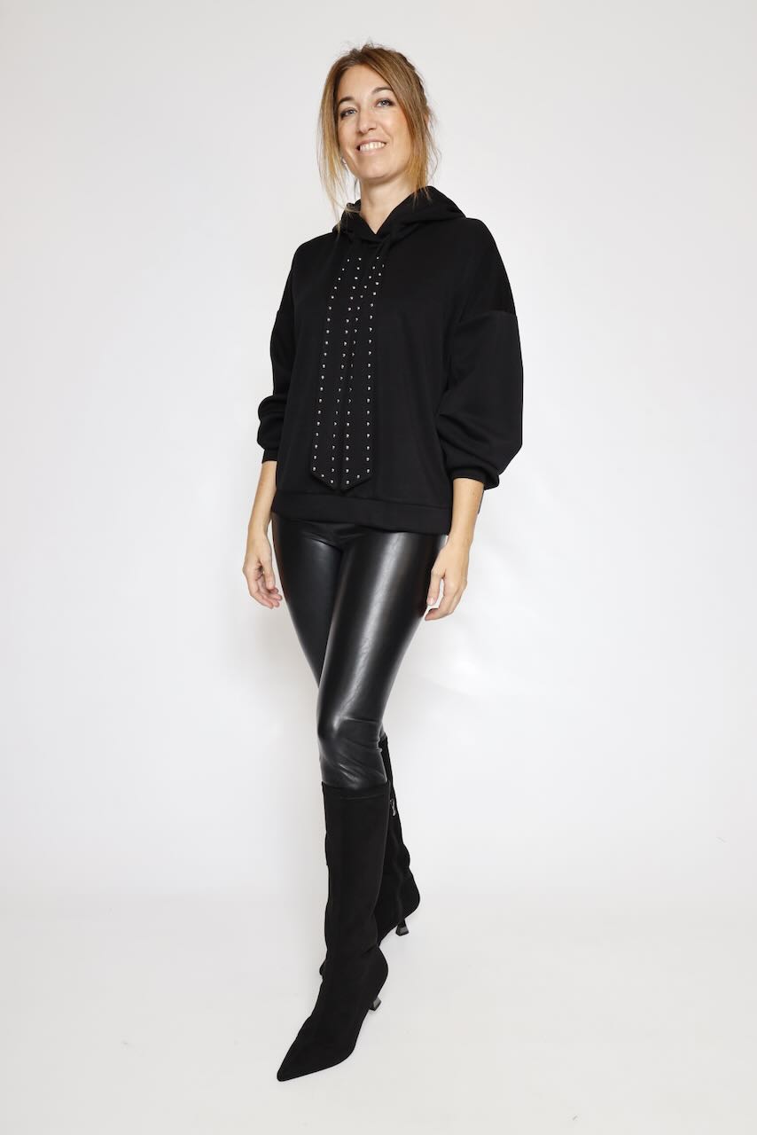 SUDADERA CAPUCHA NEGRA 64-2143