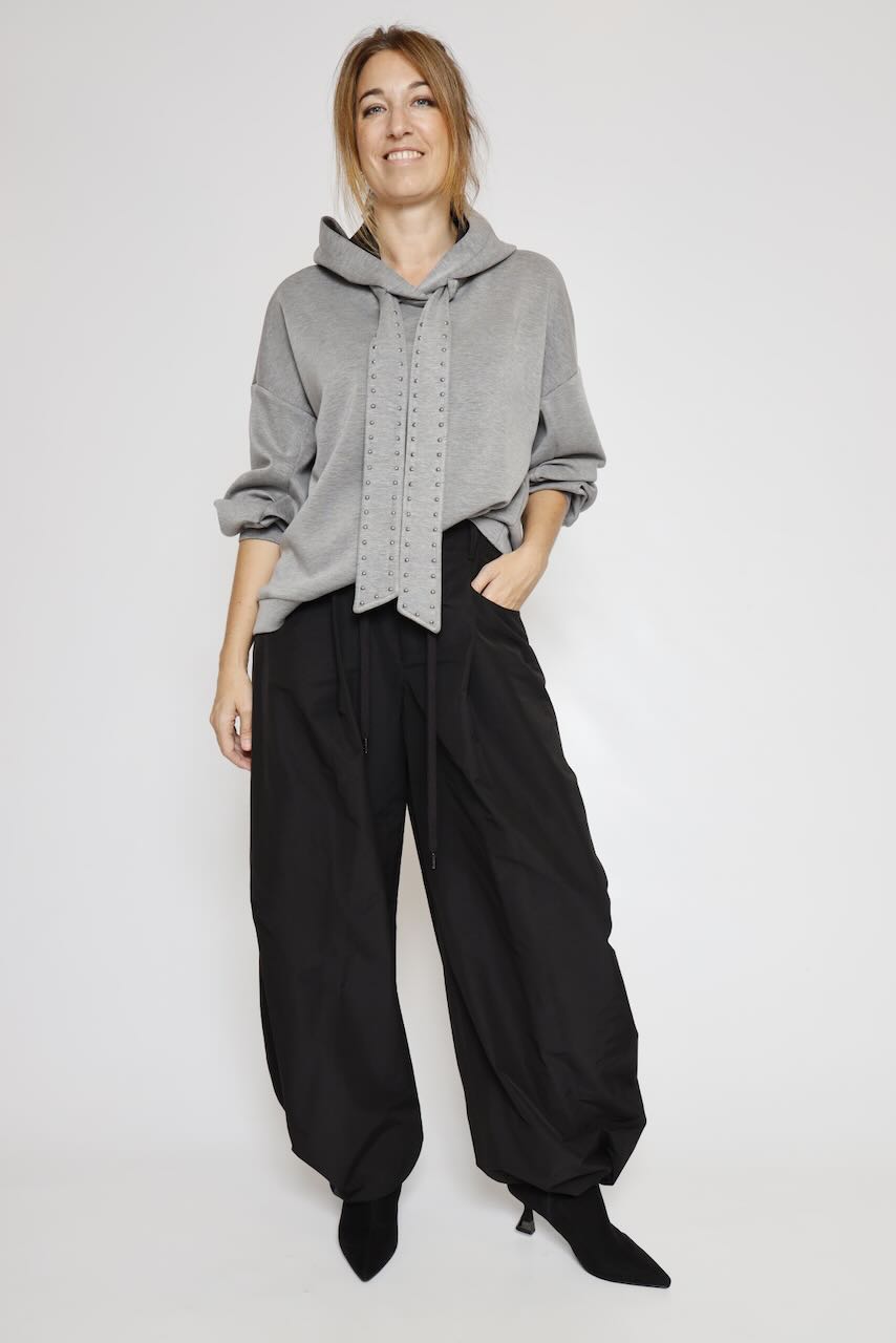 SUDADERA CAPUCHA GRIS 64-2143