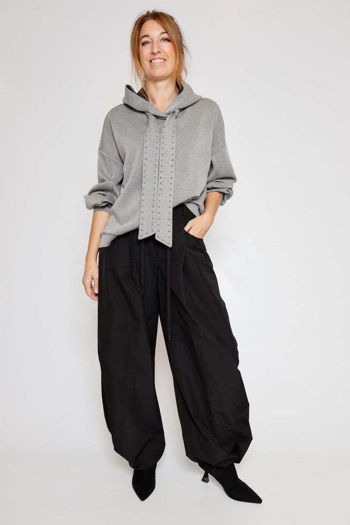 SUDADERA CAPUCHA GRIS 64-2143