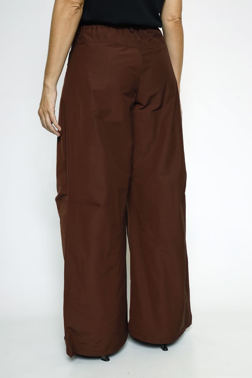 PANTALON ANCHO CHOCOLATE DOBLADILLO ELASTICO 64-5003