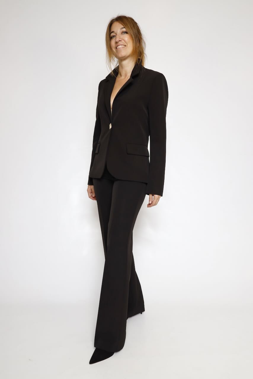 CHAQUETA ENTALLADA 54-1041-NEGRO