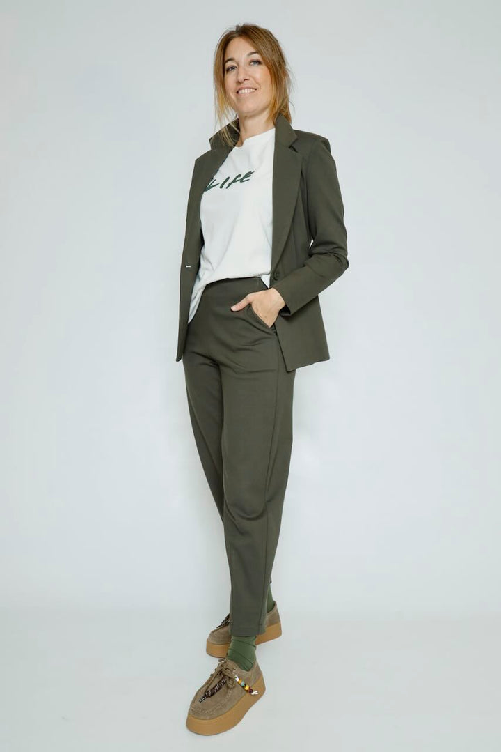 PANTALON VERDE MILITAR A26FL204
