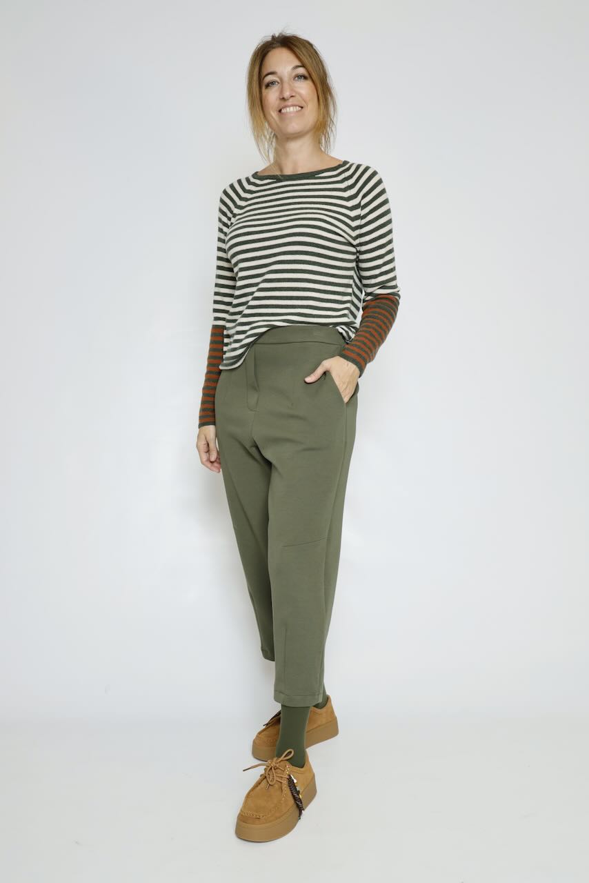 JERSEY RAYAS MILITAR/BEIGE A26IT523