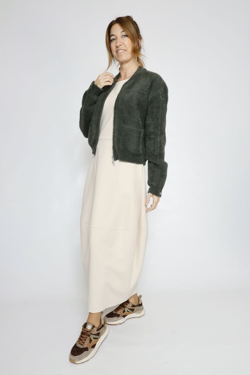 VESTIDO GLOBO BEIGE A26FL701