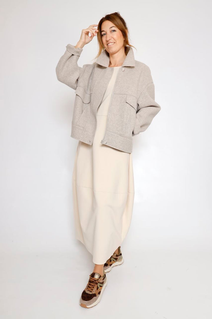 BOMBER PAÑO BEIGE A26ES625