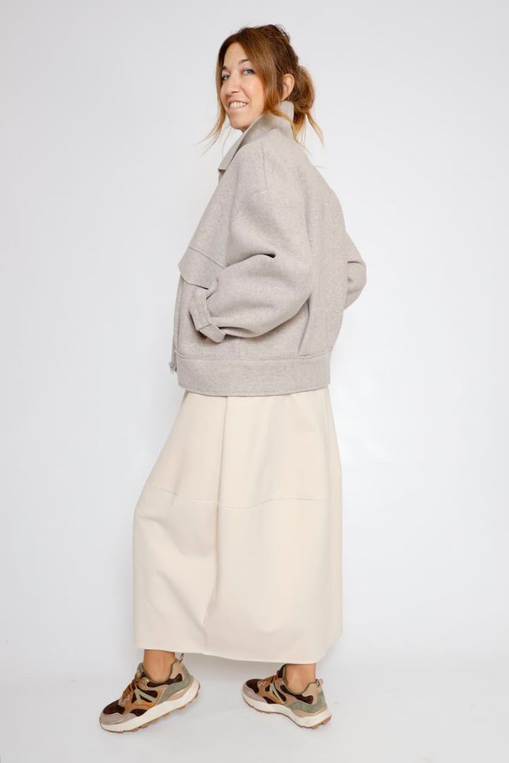 BOMBER PAÑO BEIGE A26ES625