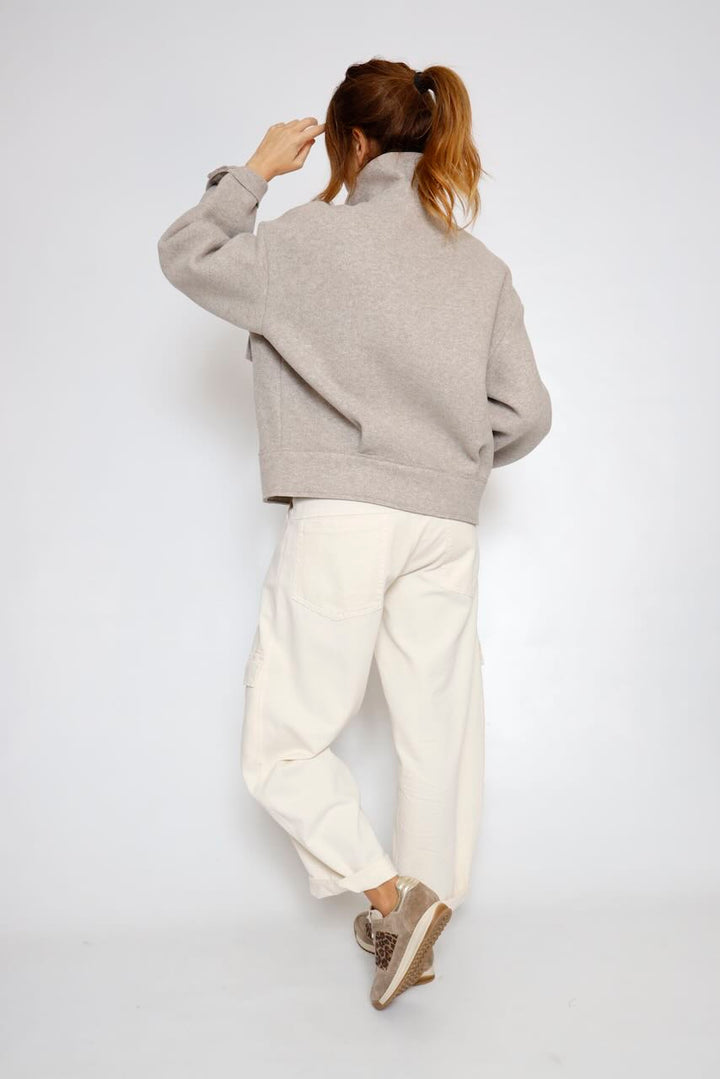 BOMBER PAÑO BEIGE A26ES625