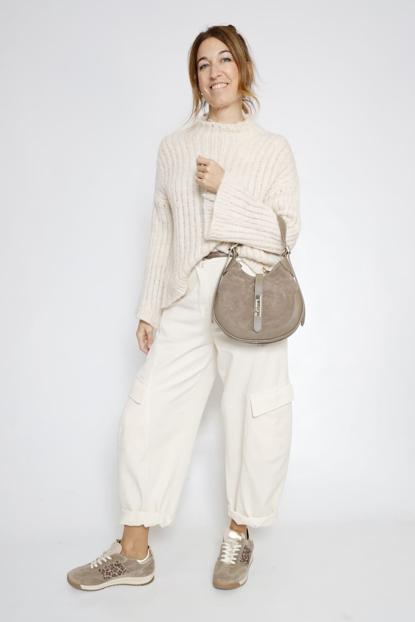 BOLSO HOMBRO Y BANDOLERA TAUPE 5770