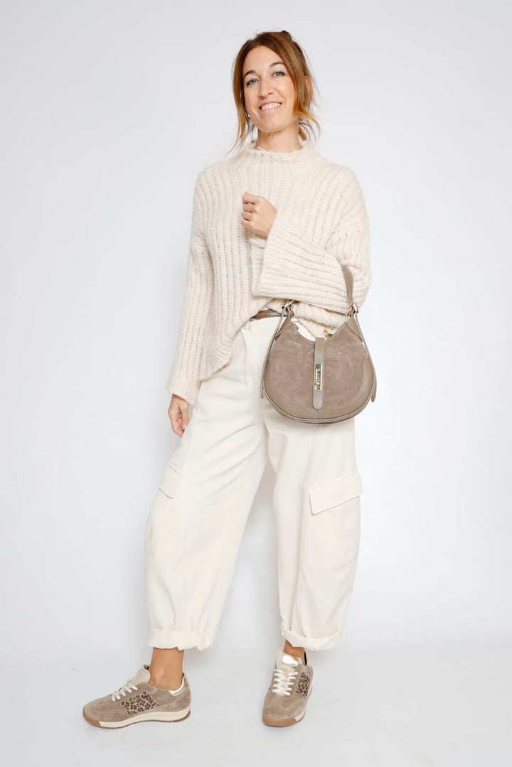 BOLSO HOMBRO Y BANDOLERA TAUPE 5770