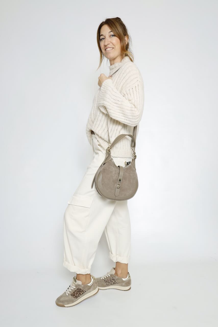 BOLSO HOMBRO Y BANDOLERA TAUPE 5770