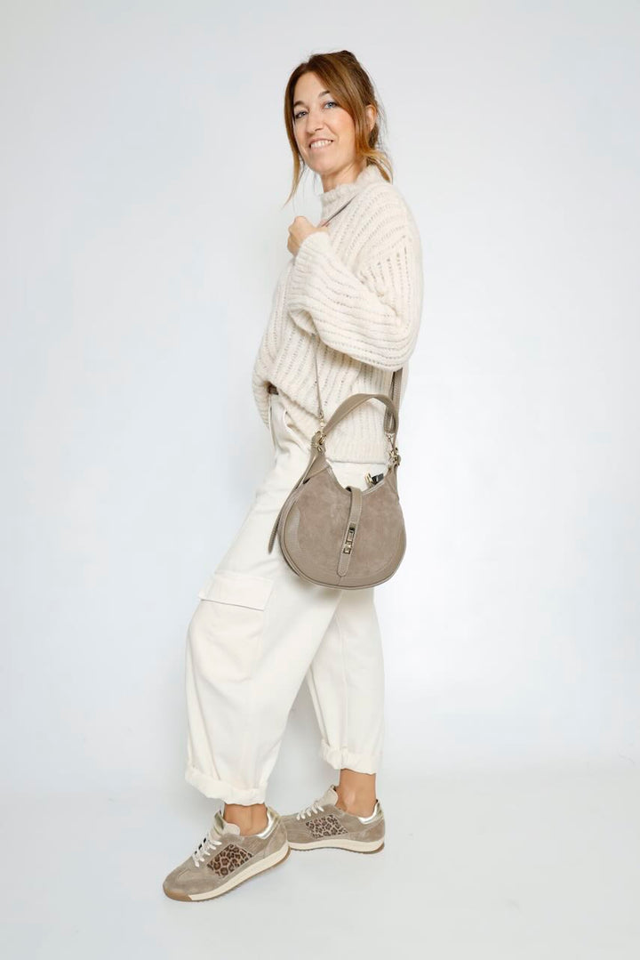 BOLSO HOMBRO Y BANDOLERA TAUPE 5770