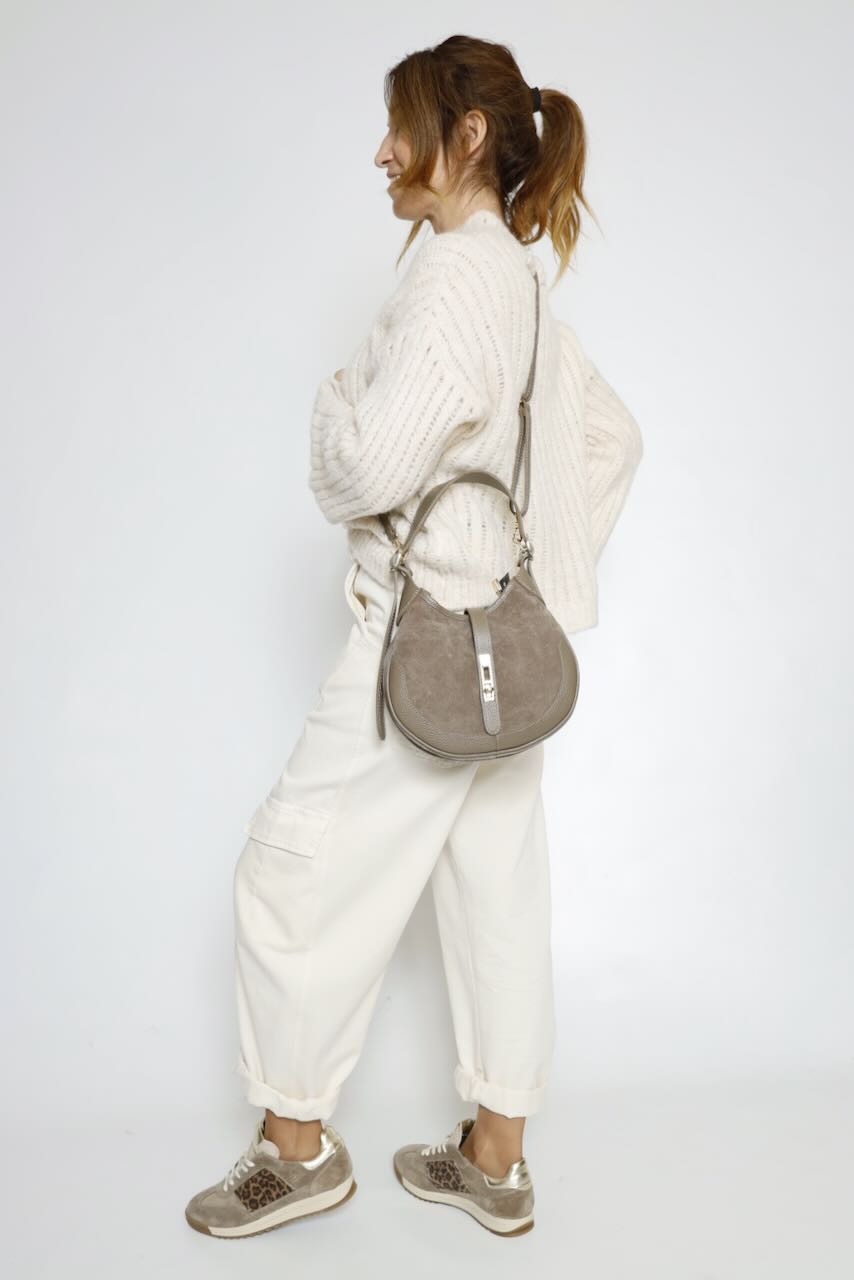 BOLSO HOMBRO Y BANDOLERA TAUPE 5770