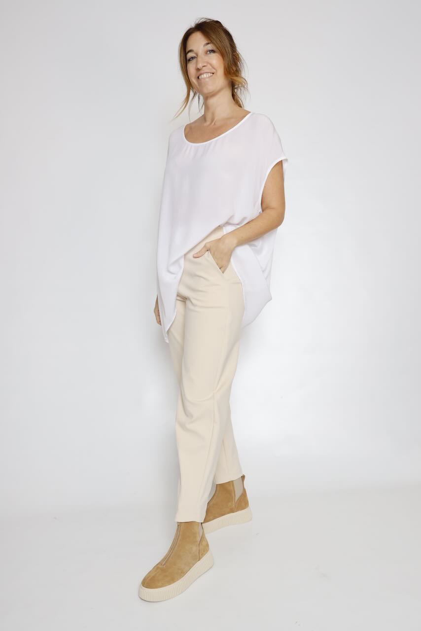 BLUSA/ LARGONA P25AN127-BLANCO