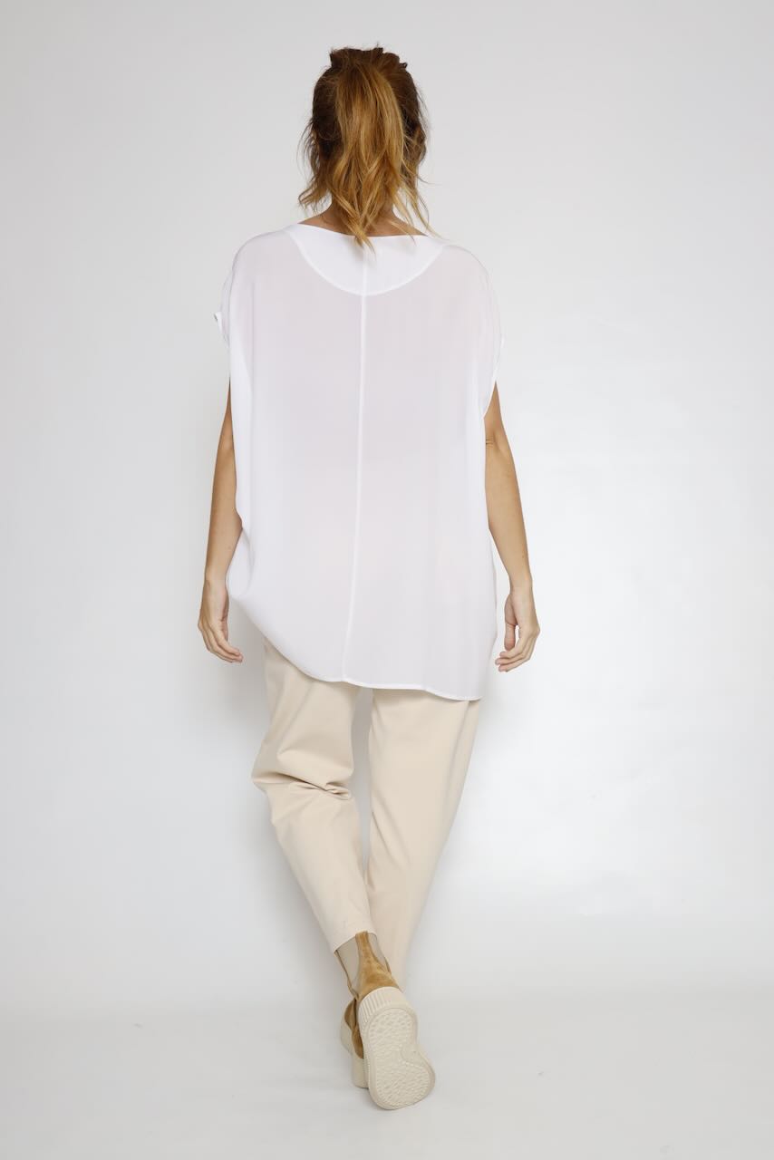 BLUSA/ LARGONA P25AN127-BLANCO
