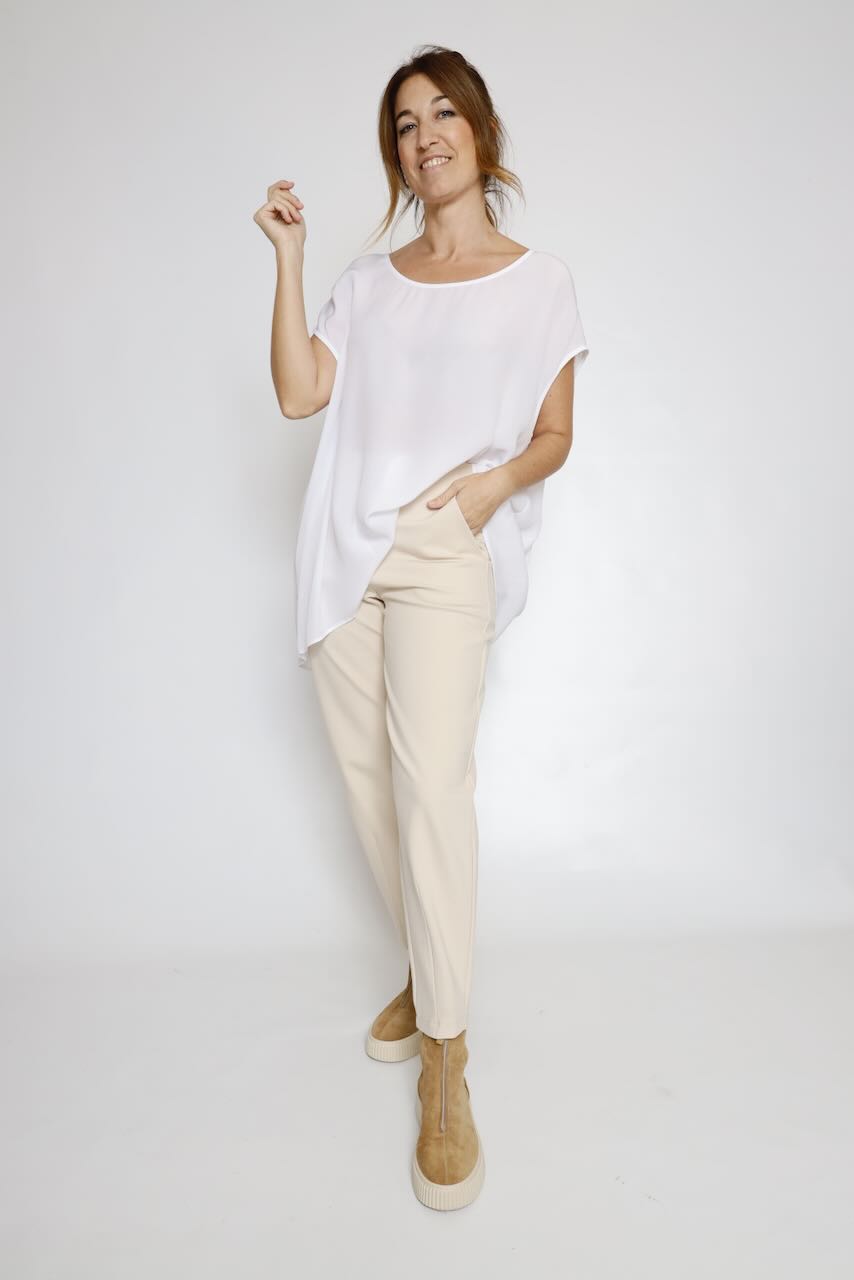 BLUSA/ LARGONA P25AN127-BLANCO