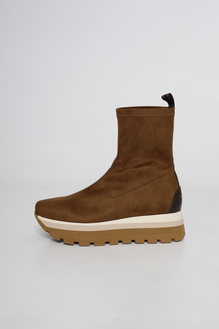 BOTINES TEJIDO ÉLASTICO CAMEL 22149