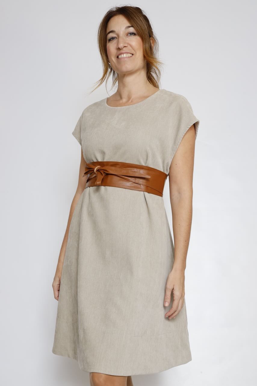 CINTURON ANCHO CAMEL BELT