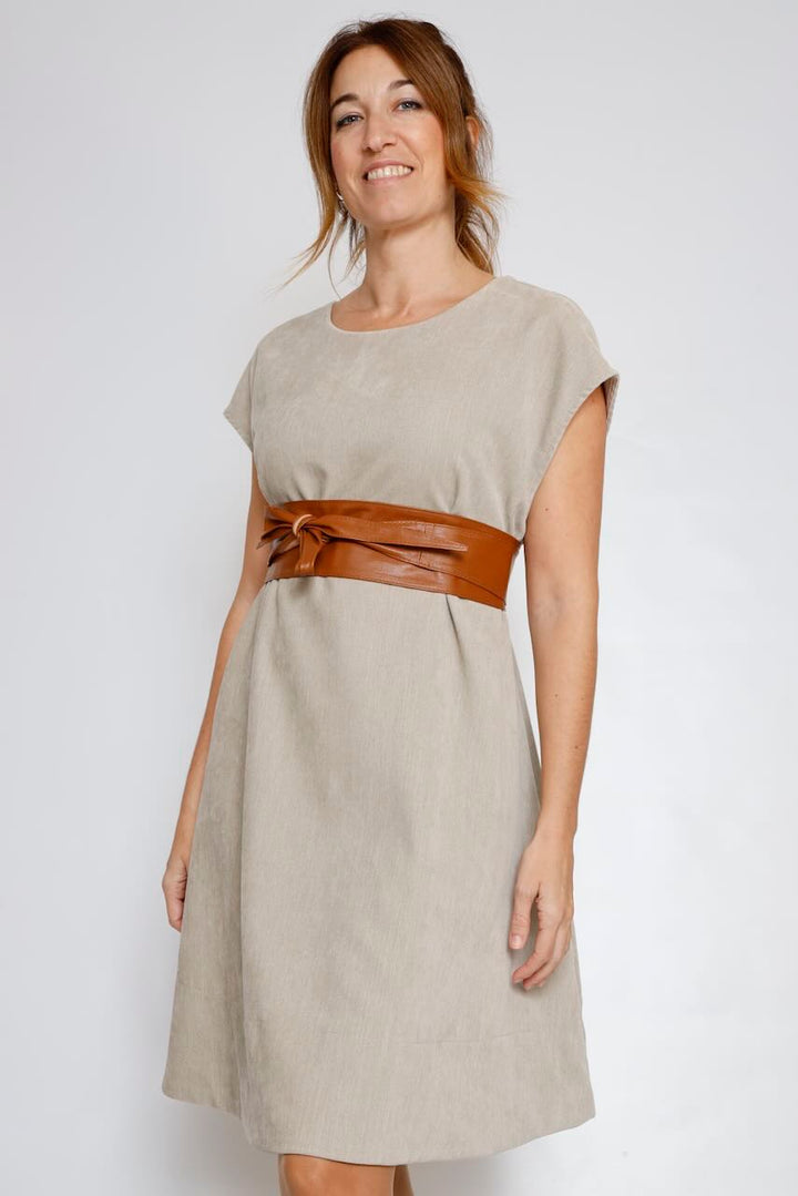 CINTURON ANCHO CAMEL BELT