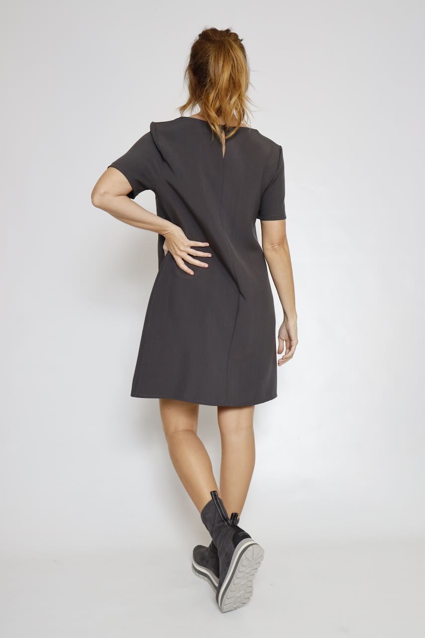 VESTIDO CORTO ANTRACITA 62P83243
