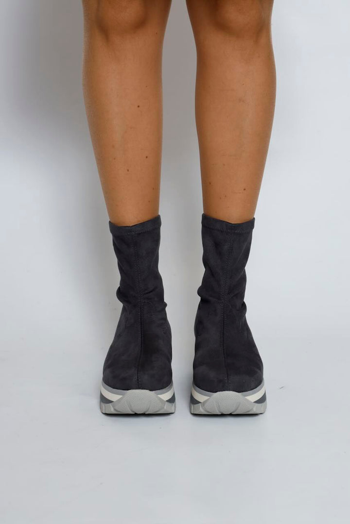 BOTINES TEJIDO ELÁSTICO ANTE ANTRACITA  22149