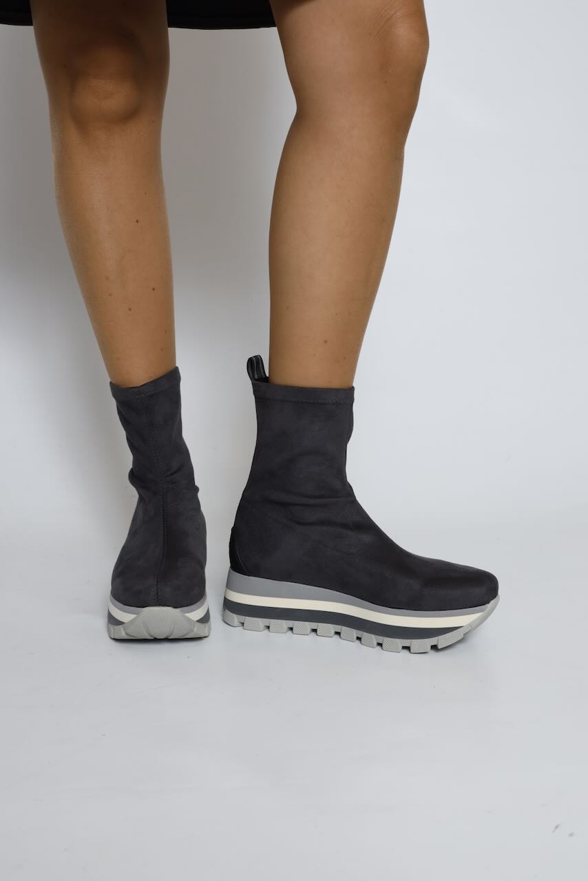 BOTINES TEJIDO ELÁSTICO ANTE ANTRACITA  22149