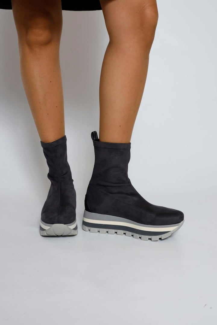 BOTINES TEJIDO ELÁSTICO ANTE ANTRACITA  22149