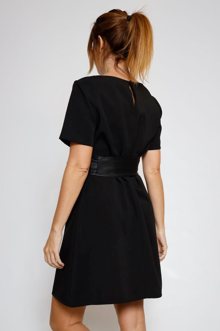 CINTURON ANCHO NEGRO BELT