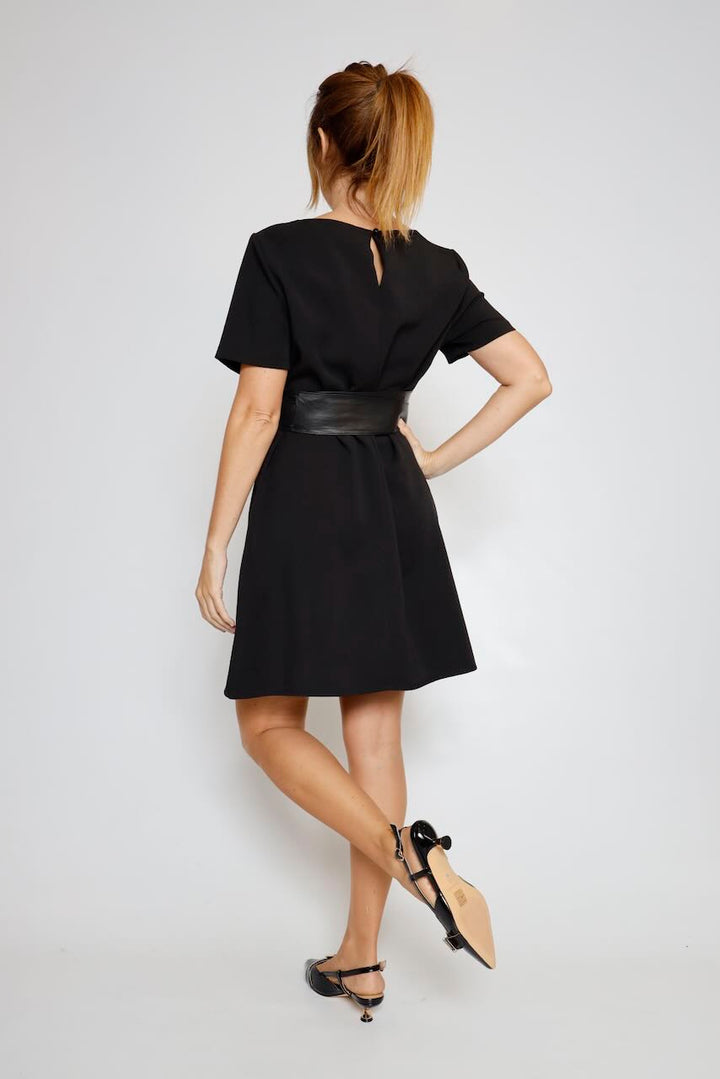 CINTURON ANCHO NEGRO BELT