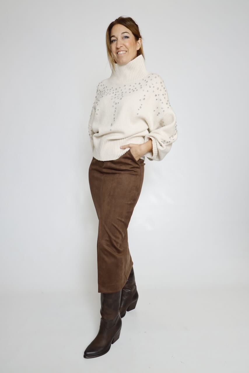 JERSEY LATTE CUELLO ALTO PEDRERIA 64-8069