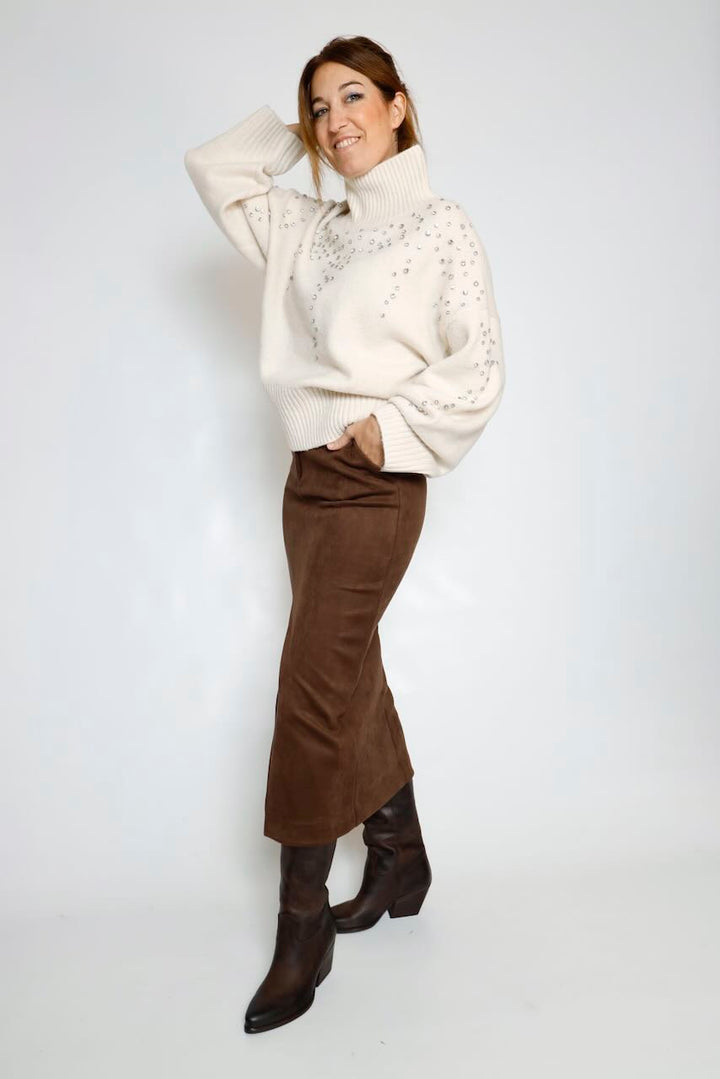 JERSEY LATTE CUELLO ALTO PEDRERIA 64-8069