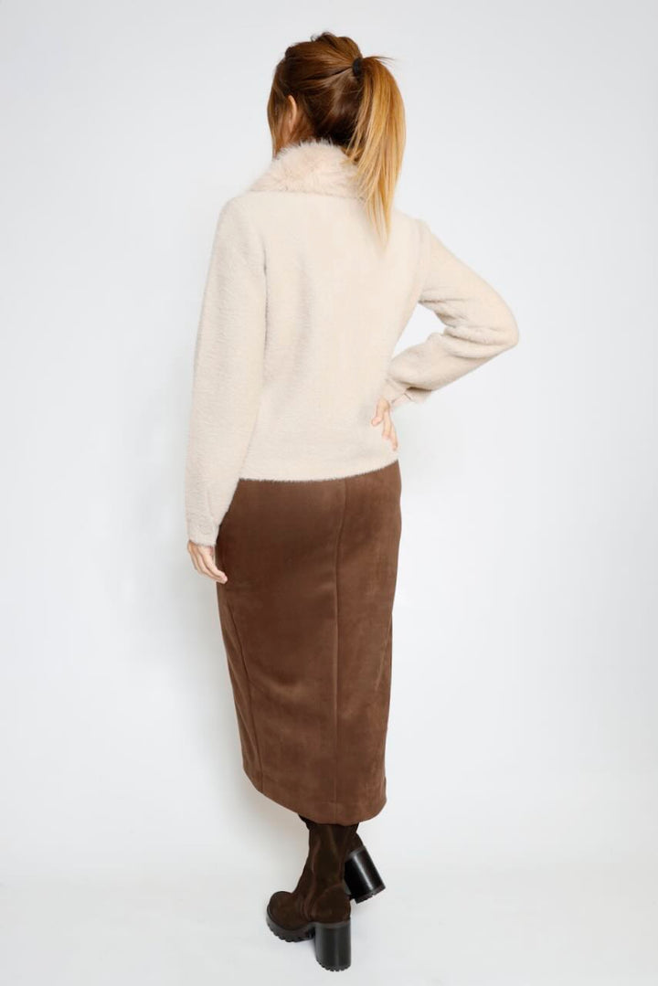 CHAQUETA CUELLO EXTRAIBLE BEIGE NIA.5002612