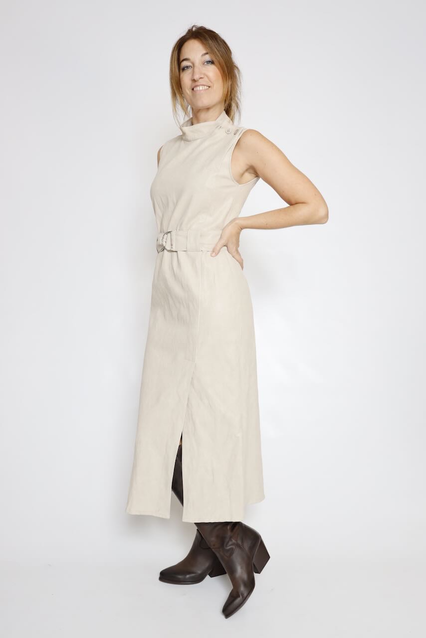 VESTIDO EFECTO PIEL LATTE A9990030W