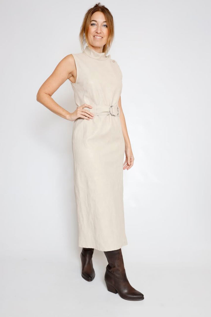 VESTIDO EFECTO PIEL LATTE A9990030W