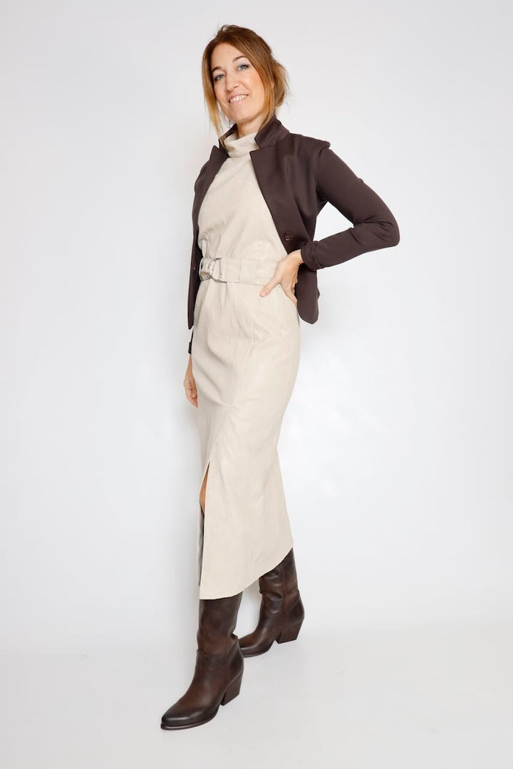 VESTIDO EFECTO PIEL LATTE A9990030W
