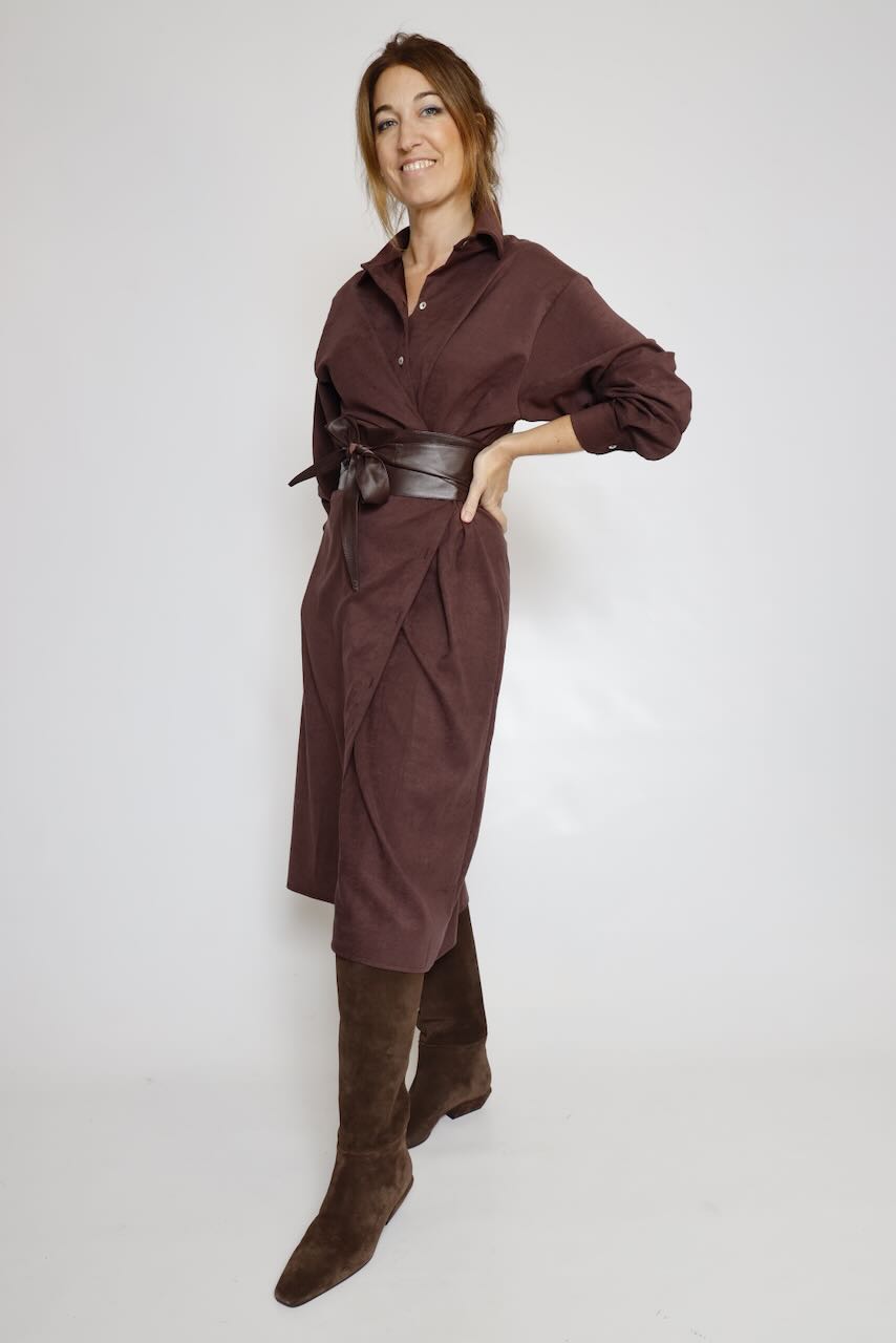 CINTURON ANCHO MARRON CHOCOLATE BELT