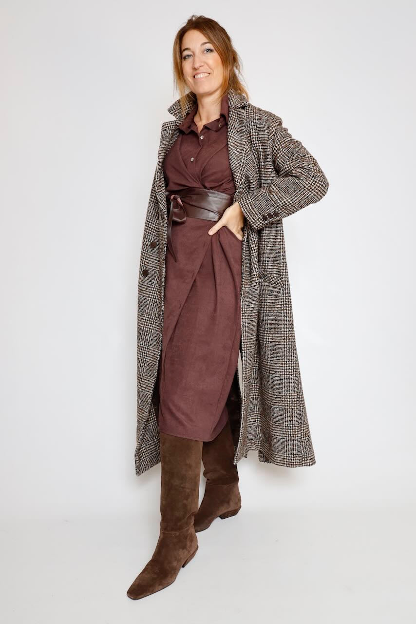 VESTIDO CAMISERO BERENJENA A26AD701