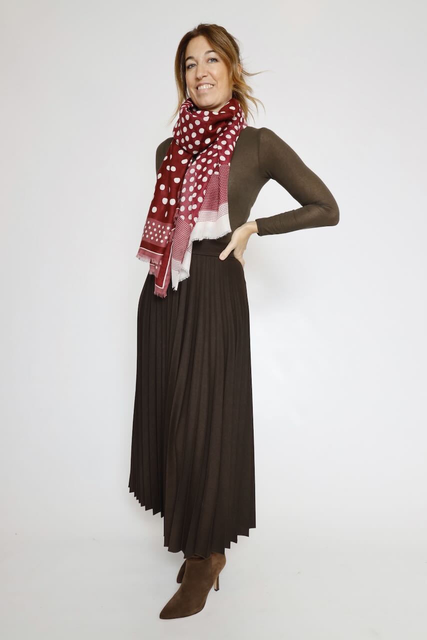 PAÑUELO MAXI LUNARES BURDEOS 322600121