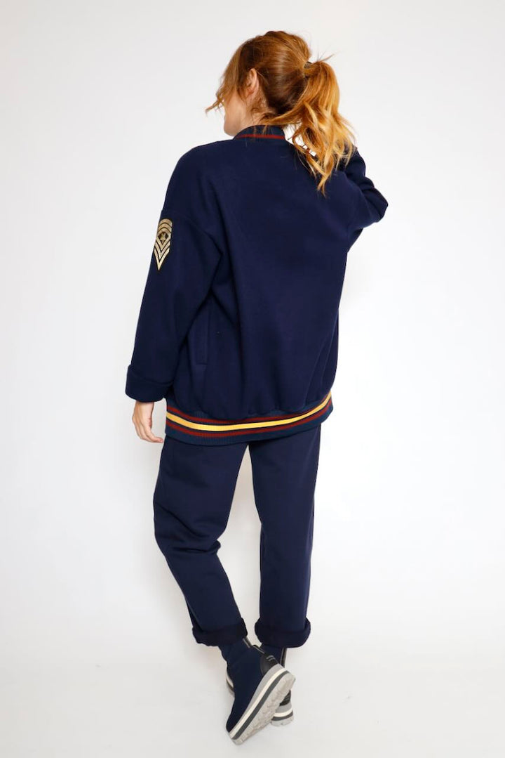CHAQUETA ESTILO BOMBER AZUL MARINO 26IB145