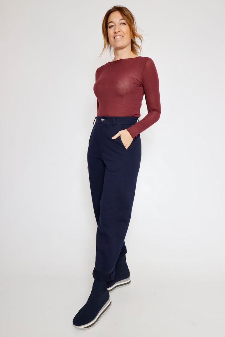 CAMISETA TACTO CACHEMIRA BURDEOS A26BU407