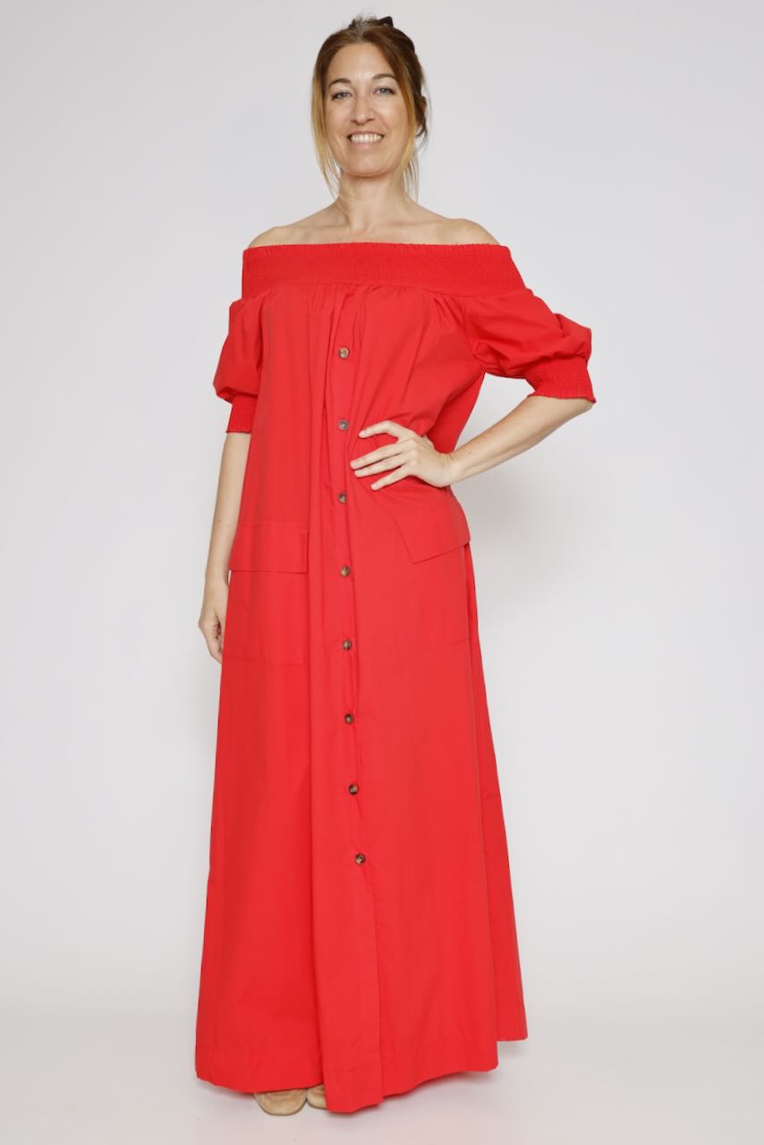 VESTIDO QP9SB13-ROJO