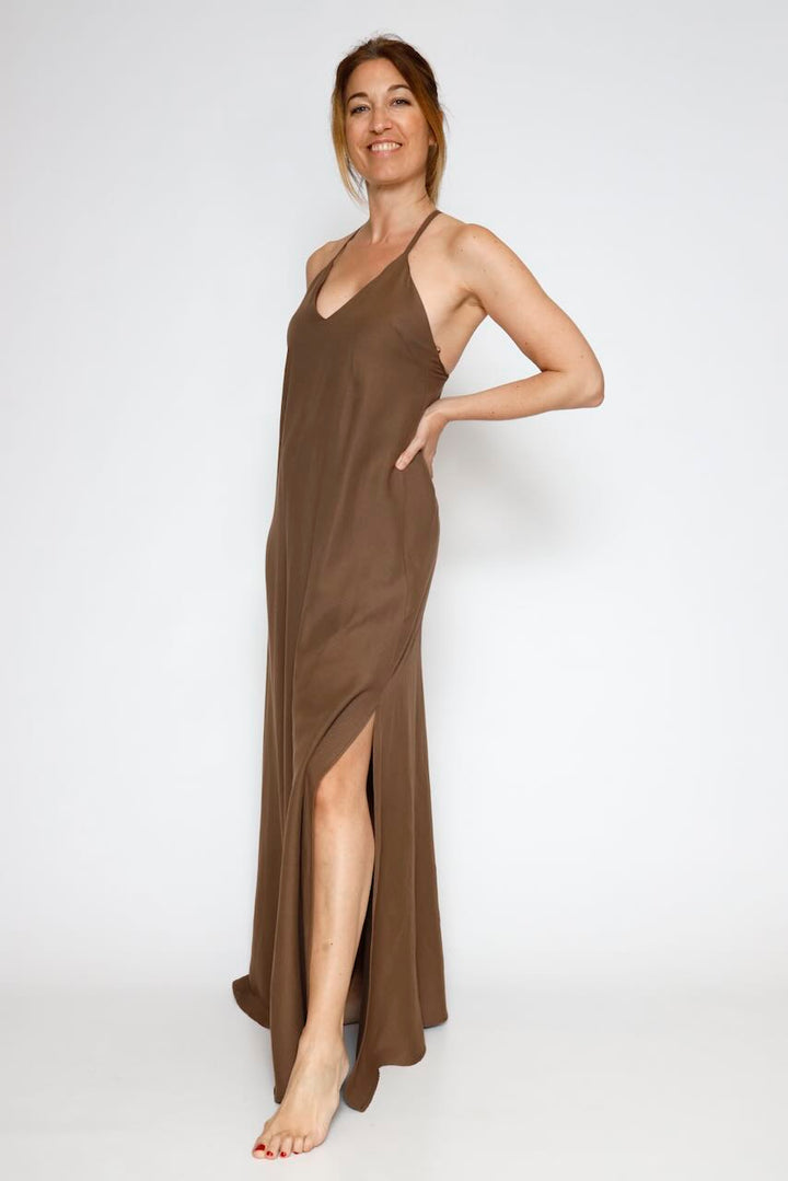 VESTIDO P26ES711-MARRON