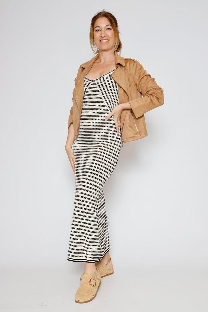 VESTIDO FRYVA-NEGRO/BEIGE