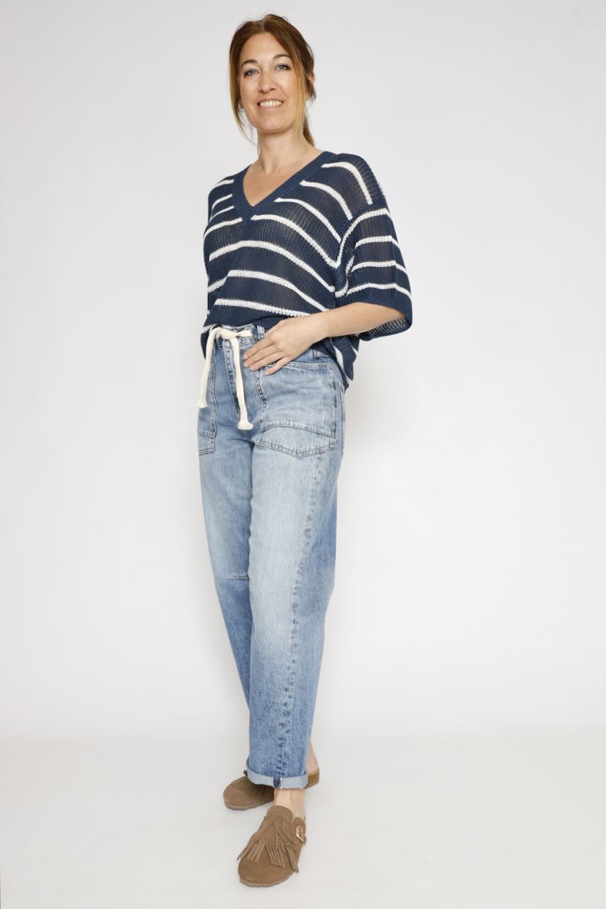 VAQUEROS GLOBO JFMADIE-BLU DENIM