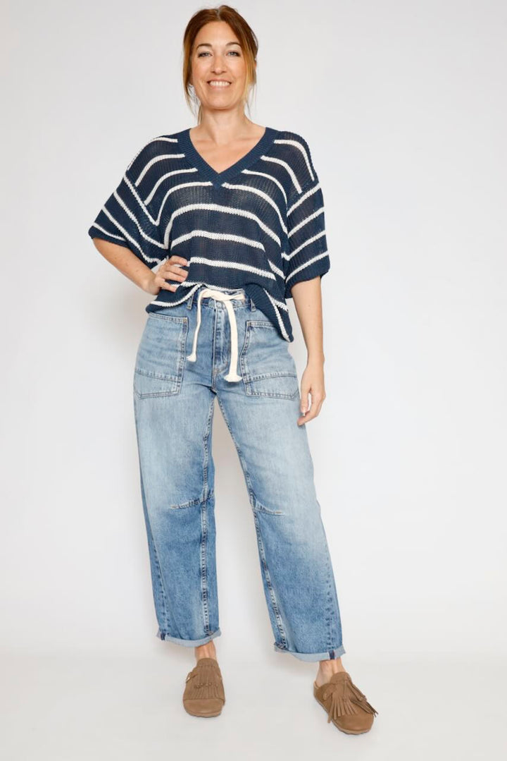 VAQUEROS GLOBO JFMADIE-BLU DENIM