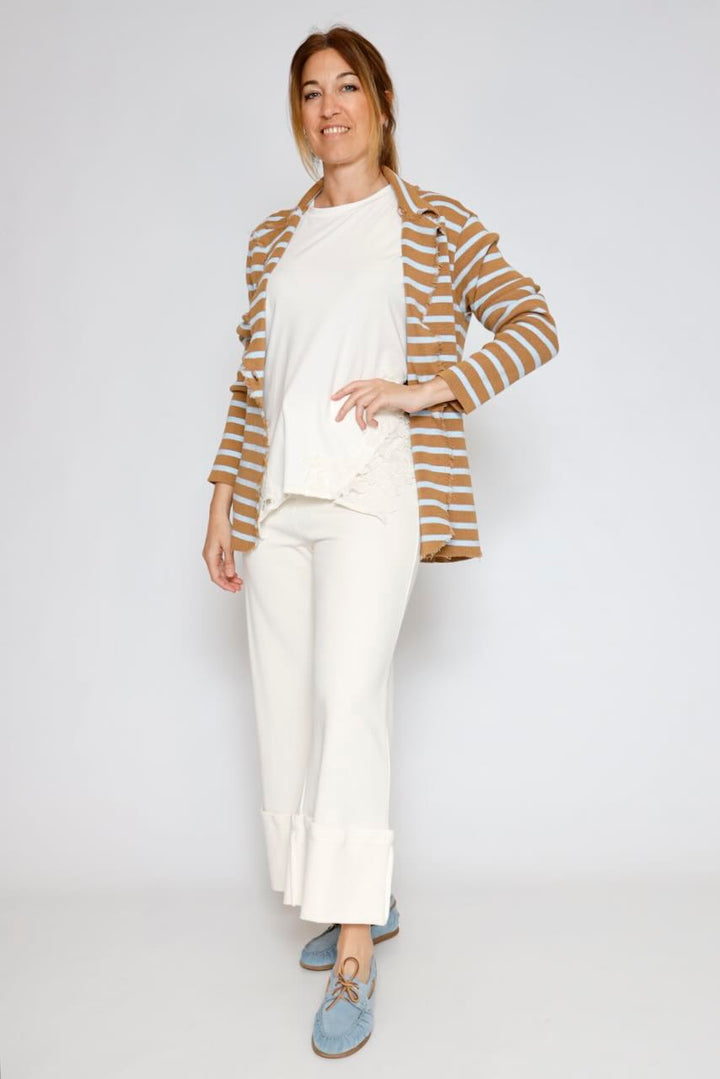 CHAQUETA P26MS601-CAMEL/AZUL